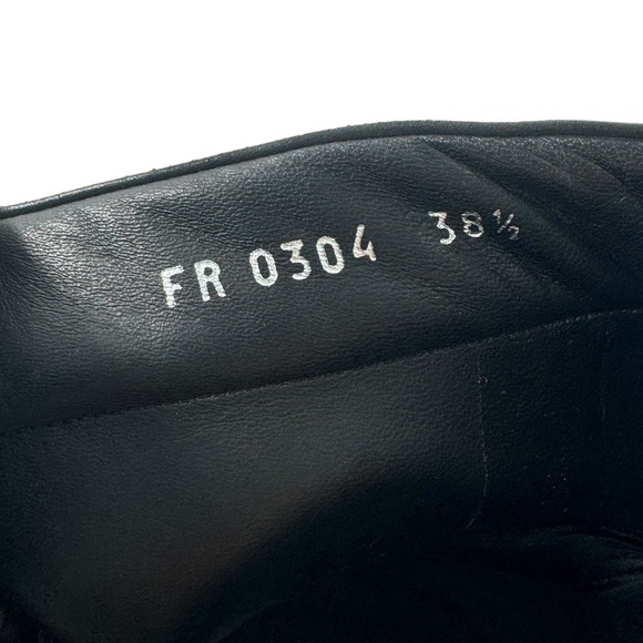 DIOR Logo Black Leather Women's Ankle Boots Marked as 8.5 US Made in Italy - Picture 10 of 14
